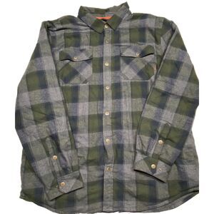 Legendary Whitetails Green and Gray Plaid Shirt Jacket